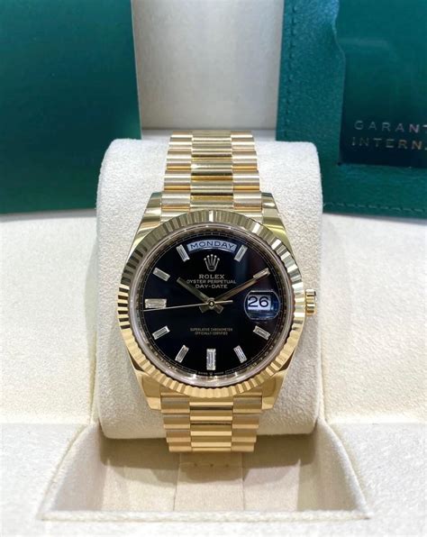 rolex day date nero|rolex gold day date.